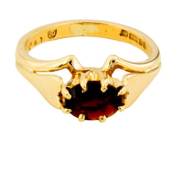 9ct Gold Garnet Ring Size K